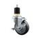 Service Caster 4'' Thermoplastic Rubber Swivel 1-7/8'' Expanding Stem Caster with Brake SCC-EX20S414-TPRB-TLB-178 - alternate 1